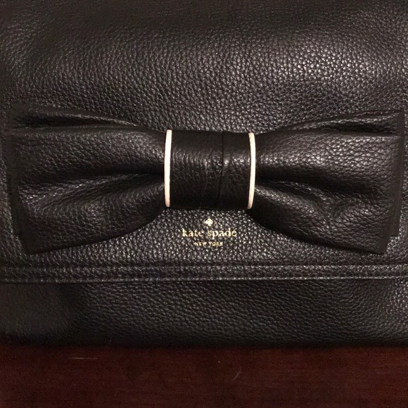 Black Pebble Leather Kate Spade Purse - Picture 2 of 5